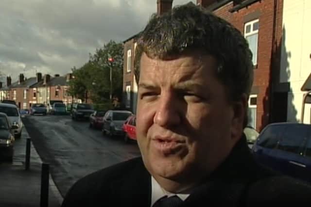 Coun Bryan Lodge being put on the spot about the state of Sheffield's roads in 2007