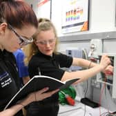 University of Sheffield AMRC Training Centre apprentices Tina Donnelly, left, and Amy Brown.
