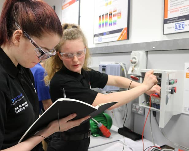 University of Sheffield AMRC Training Centre apprentices Tina Donnelly, left, and Amy Brown.