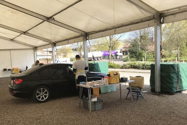 Sheffield City Trust is working with Sheffield Teaching Hospitals to operate a drive-through blood test service in the FlyDSA Arena Sheffield car park.