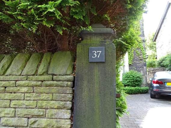 The gatepost of number 37 Victoria Road, Broomhall