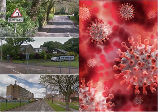 Coronavirus levels in Northumberland.
