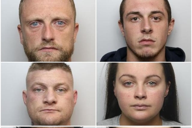 The faces of some of the people who have been convicted and jailed at Sheffield Crown Court in June.
