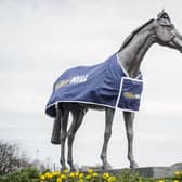 The statue of Double Trigger at Doncaster Racecourse.