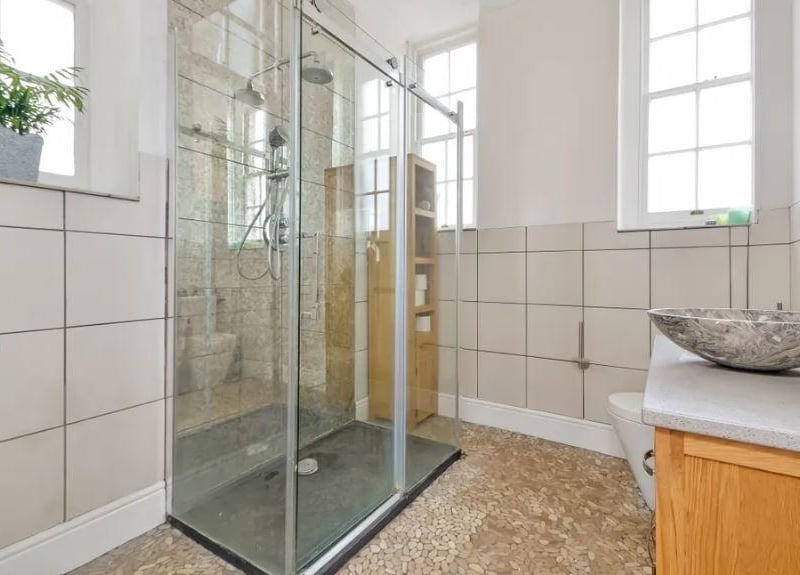 Inside one of the bathrooms.