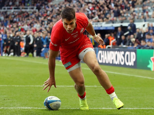Scotland winger Sean Maitland touches down for Saracens' first try against Leinster in the 2019 Champions Cup final at St James' Park. Billy Vunipola also scored in the 20-10 win in Newcastle which gave Sarries their third triumph in four seasons.