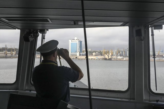 Captain Giles Palin RN admires Odessa from his binoculars. HMS Dragon sails into Odessa, Ukraine. Just days after entering the Black Sea HMS Dragon arrives in Odessa in preparation to play a key role in multi-international training objectives. 



HMS Dragon links up with the UK task force with RFA Lyme Bay and the UK Flagship HMS Albion for a 3 month deployment in the Mediterranean.



MORE than one thousand sailors and Royal Marines have sailed on a three-month mission to the Mediterranean to forge the commando forces of tomorrow.

 

UK flagship HMS Albion has left Plymouth, heading a force which will visit numerous nations across the Mediterranean and Black Sea as the UK’s armed forces nurtures new friendships and cements traditional alliances.

 

In addition, it will allow the commandos to test and develop tactics using innovative new kit. 

 

The deployment is intended to test new concepts of the Littoral Strike Group (which replaces the UK’s long-standing amphibious task group) and shapes the Future Commando Force (FCF) – the evolution of the Royal Marines into a hi-tech raiding/strike force – both of which are at the heart of the transformation of the Royal Navy as it enters the 2020s. 

 

The group will also support NATO’s Mediterranean security operation Sea Guardian – alongside new patrol ship HMS Trent which is now permanently based in the region – and provide options for the UK to respond to any potential crisis in the area.

  

Known as the Littoral Response Group (Experimentation) deployment, the force includes the headquarters and staff of Commodore Rob Pedre, the Commander Littoral Strike Group, flagship HMS Albion, destroyer HMS Dragon and amphibious support ship RFA Lyme Bay.