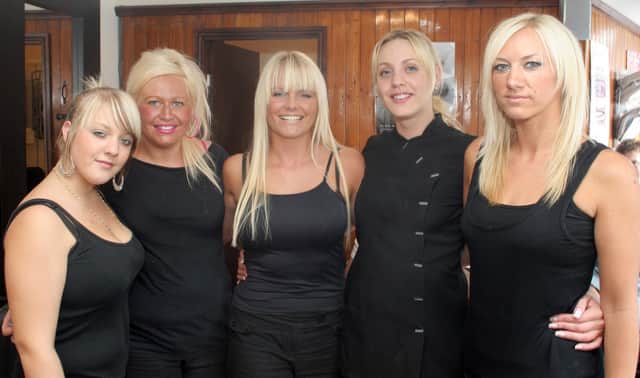 Lush hair salon staff  l to r  Carly, Donna, Kelli, Natalie and Kerry in 2006