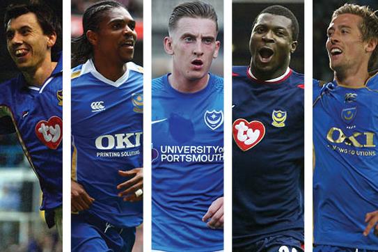 From left: Svetoslav Todorov, Kanu, Ronan Curtis, Yakubu and Peter Crouch