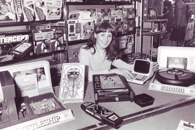 Mandy Nunn and electronic toys, Redgates
5th November 1979
