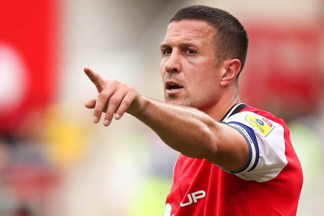 File photo dated 03-09-2022 of Rotherham club captain Richard Wood, who is set to to take charge of the Championship clash with Wigan. Issue date: Friday September 30, 2022. PA Photo. See PA story SOCCER Rotherham. Photo credit should read Isaac Parkin/PA Wire.