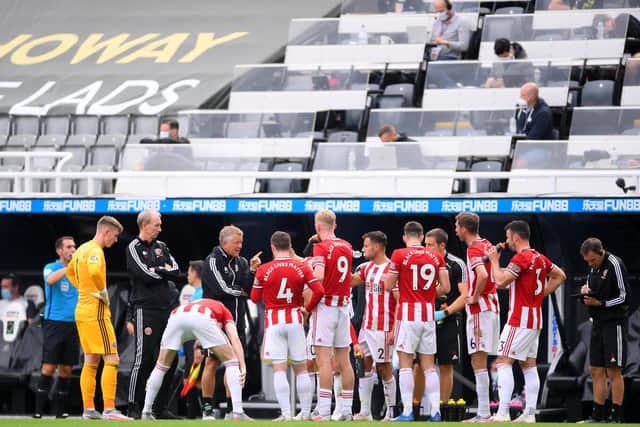 Sheffield United manager Chris Wilder will be hoping his side can bounce back from the 3-0 defeat at Newcastle United when they take on Manchester United in the Premier League at Old Trafford tonight. (Photo by Laurence Griffiths/Getty Images)