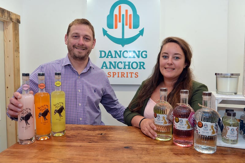 David Hemstock and Amy Gillatt opened Dancing Anchor Spirits distillery at Mill Lane, Dronfield, in August. They started producing their award-winning signature gins at home in Coal Aston in May.