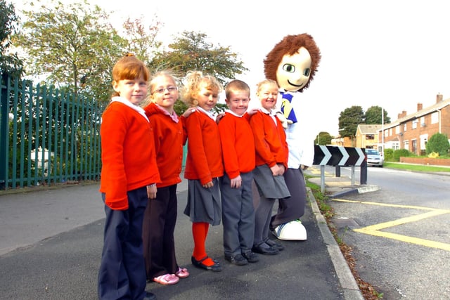 These Acre Rigg Primary School pupils were pictured during the launch of a Walk To School campaign in 2008. Joining them was Sam - the mascot for the Safer, Greener, Fitter campaign. Who remembers it?