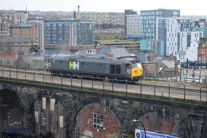 A historic diesel locomotive has delighted Sheffield enthusiasts as it passed through the city recently. Picture: N. Lemon