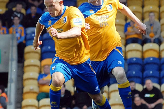Joe Kendrick (back) joined Mansfield in June 2011 after leaving Bray Wanderers. He didn't have the best of times, playing 15 time for Stags before moving to Blyth Spartans.