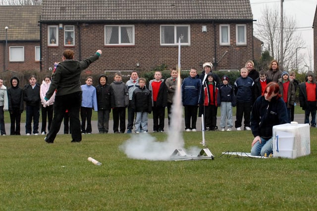 Year 5 students were pictured launching rockets in 2006. Were you pictured having fun?
