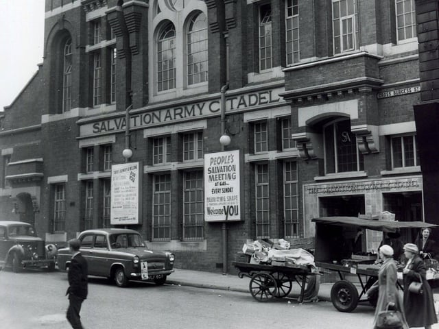The Salvation Army Citadel, on Cross Burgess Street, Sheffield city centre, in August 1959