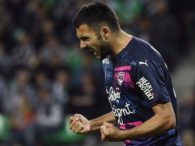Newcastle United are prepared to make a bumper offer to sign Rennes forward Gaetan Laborde in January, with Wolves also keen. (Homme Du Match) 

(Photo by PHILIPPE DESMAZES/AFP via Getty Images)