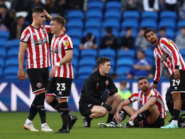 Jack Robinson of Sheffield United looks gutted after being forced off: Darren Staples / Sportimage