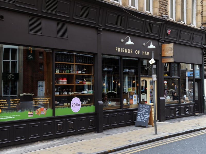 Friends of Ham has been serving cured meats, cheese, wine and craft beer on New Station Street since 2013. A second branch opened in Ilkley in 2015.