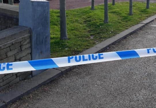 A dog was ‘destroyed’ after a reports a man had been attacked by ‘dangerously out of control’ animals on Darnall Road. File picture shows police tape at a road closure