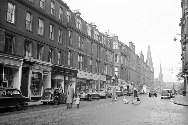 The shops at the Churchill part of Morningside Road in 1959.