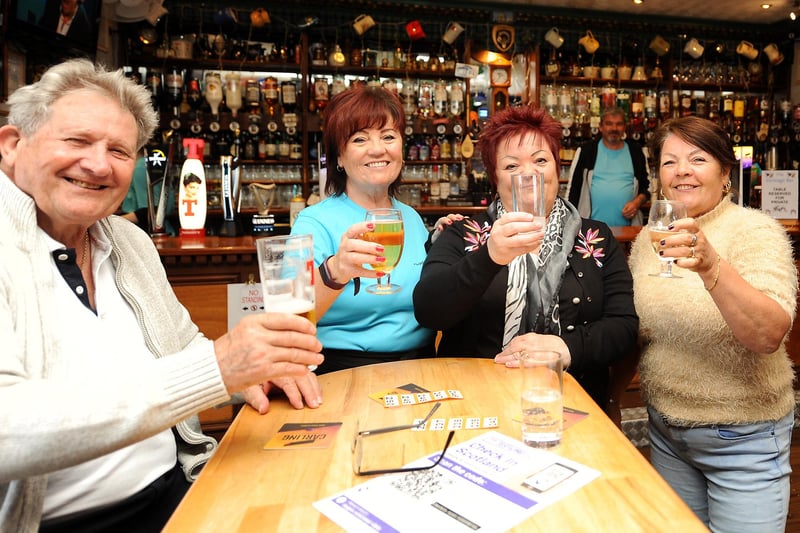 Raising a glass at The Heritage in Kirkcaldy  (Pic: Fife Photo Agency)