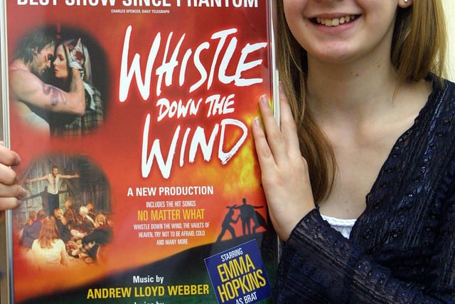 Lady Manners student Emma Hopkins,13, of Great Longstone, who starred in the West End as Brat in the Andrew Lloyd Webber musical 'Whistle Down the Wind' in 2006