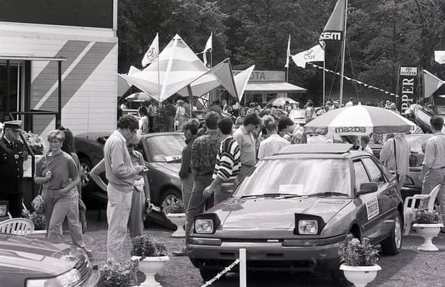 The crowds enjoying the Sheffield Motor Show and Family Gala at Graves Park in July 1990