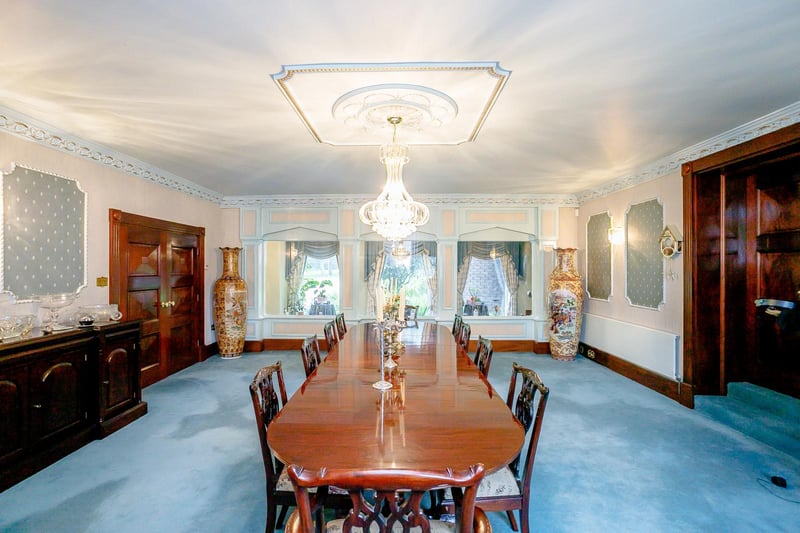 Dine in style with family or friends in this beautiful dining room