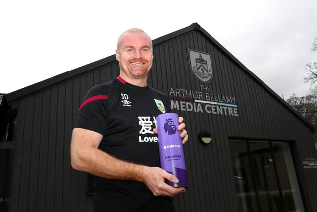 Sean Dyche, the Burnley manager: Jan Kruger/Getty Images for Premier League