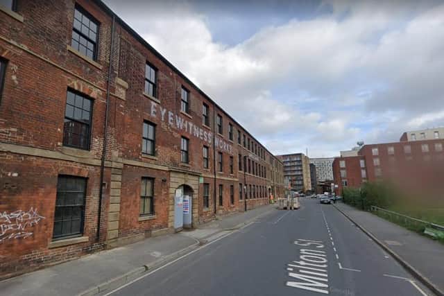 A posh flat in a former Sheffield factory is to be one of the biggest prizes on television. The property, in the Eyewitness Works development, pictured last year, near Devonshire Green is at the centre of a Channel Four show, The Big Interiors Battle. PIcture: Google street view