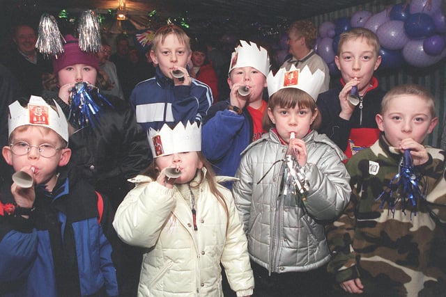 Youngsters  from Sycamore Grove, Cantley, Doncaster at their Millennium street party.