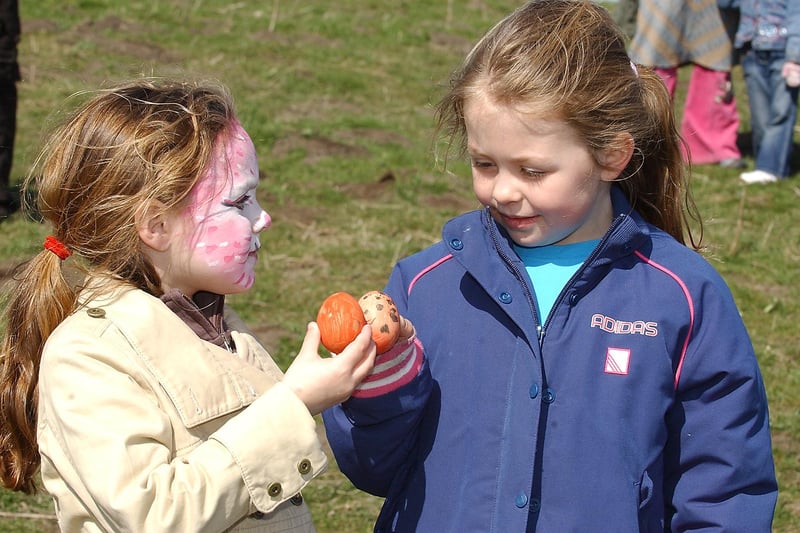 The Easter egg roll got the attention of these youngsters in 2006. Recognise them?