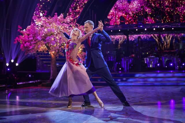 Nadiya Bychkova and Dan Walker during BBC One's Strictly Come Dancing 2021 on Saturday. Issue date: Saturday October 23, 2021. PA Photo. See PA story SHOWBIZ Strictly. Photo credit should read: Keiron McCarron/BBC/PA Wire