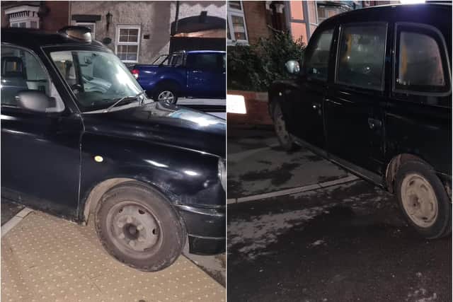 A taxi driver has been issued with a fixed penalty notice for this parking in Sheffield