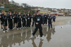 Neil Warnock took his Sheffield United squad to Scarborough beach