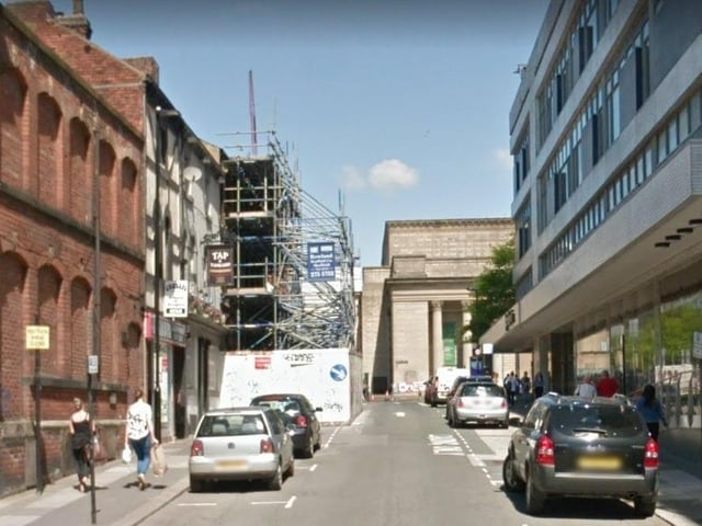 This street, which runs beside John Lewis, was first called Coalpit Lane. It was renamed to mark the laying of the foundation stone of the Crimea Monument at Moorhead by the Duke of Cambridge on October 21, 1857. The Duke, who was Commander-in-Chief of the army, died in 1904. The monument was moved to the Botanical Gardens in 1959.