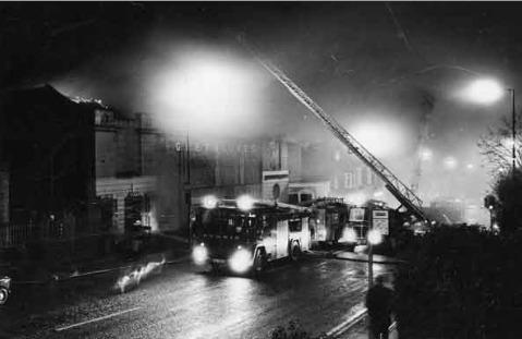 Fire at the Greystones Picture Palace, Ecclesall Road South, Greystones, in 1982. Photo: Sheffield Newspapers / Picture Sheffield
