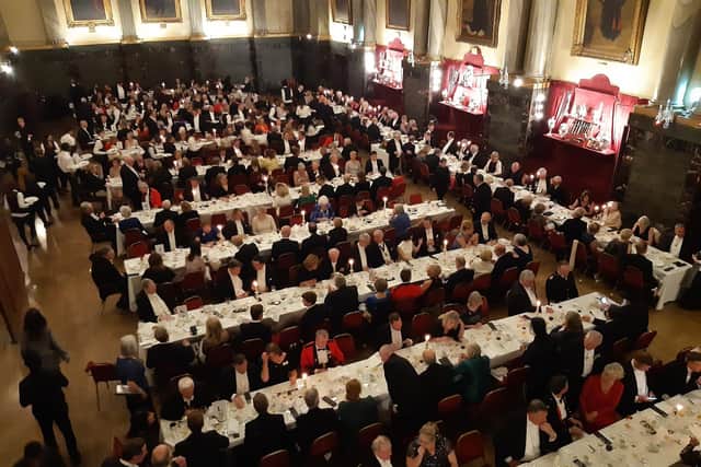 The 385th Cutlers' Feast at the Cutlers' Hall on Church Street, Sheffield.