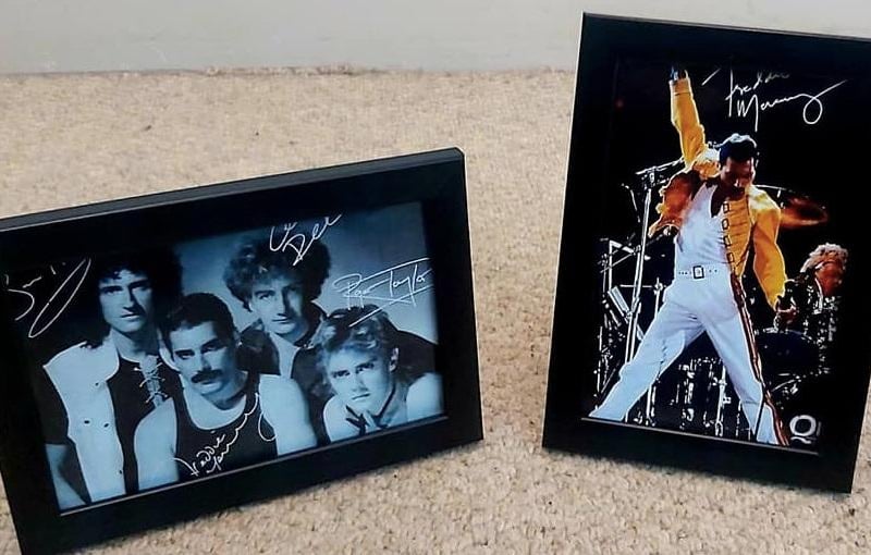 These Freddie Mercury and Queen signed prints are sure to be a winner on Facebook Marketplace for Queen fans. They are a good and affordable way to own a signed photograph of the band without paying an extortionate price for the original. They are priced at £7 and postage is available.