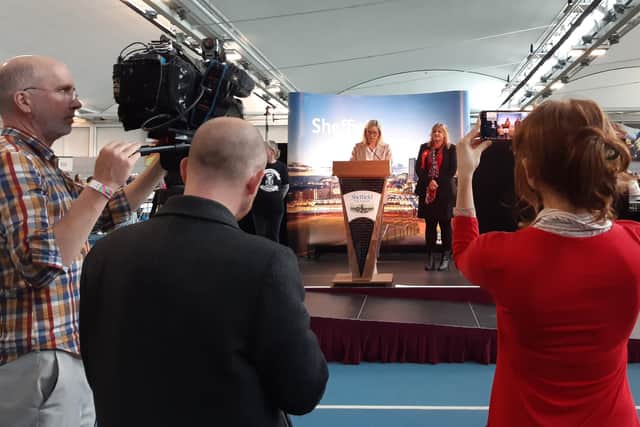 Media coverage of the Sheffield City Council election count at the English Institute of Sport