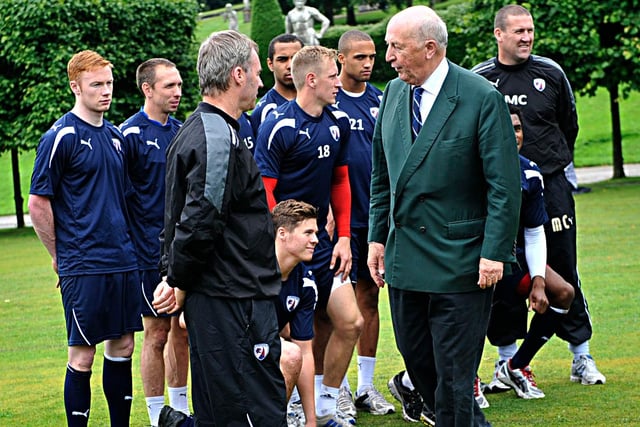 Boss John Sheridan meets the Duke at Chatsworth, 2012.