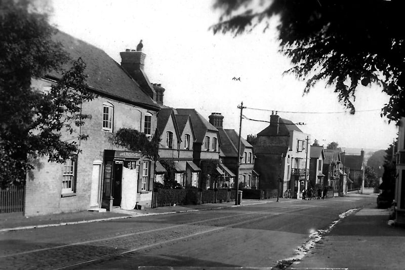 A southward look through Purbrook village with the Leopard pub on the right. 
Picture: Barry Cox postcard collection