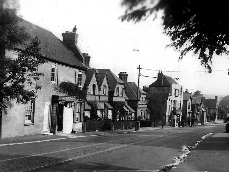 A southward look through Purbrook village with the Leopard pub on the right.
Picture: Barry Cox postcard collection