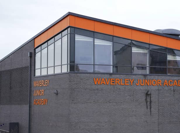 Officials are refusing to install temporary classrooms to solve a school places shortage at Waverley Academy, near Sheffield – because other schools would lose money. Pictured is Waverley Junior Academy. Picture Scott Merrylees