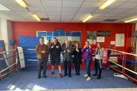 A visit to Sheffield City Boxing Club by South Yorkshire Violence Reduction Unit and Police and Crime Commission on May 6.