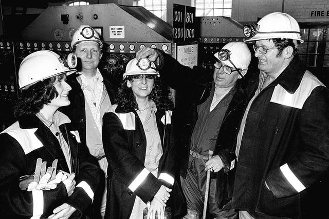 A visit to the colliery by politician Don Concannon in the early eighties.
