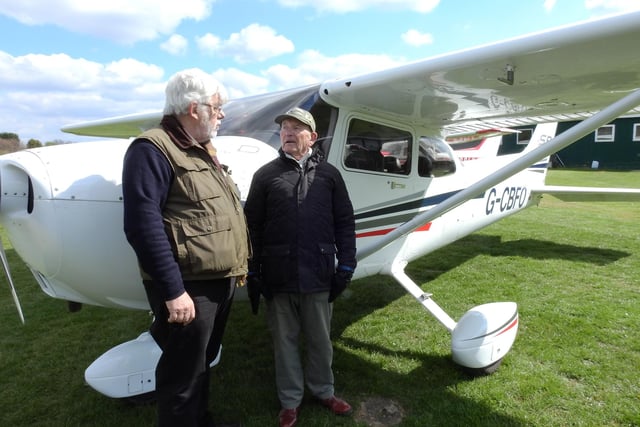 Tony Foulds, the Sheffield man who inspired the Mi Amigo flypast, was taken for a short plane ride in a small aircraft from Netherthorpe Airfield.